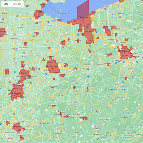 Ohio USDA Map