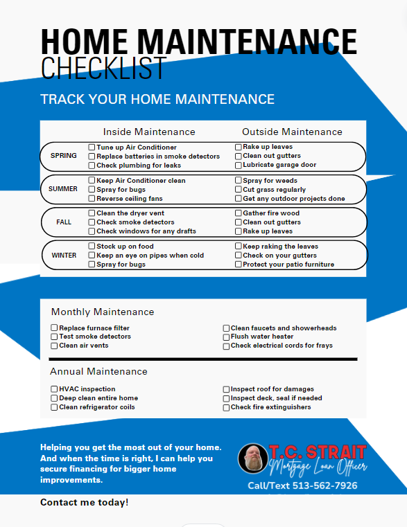 Home Maintenance Image Ohio Home Maintenance Checklist